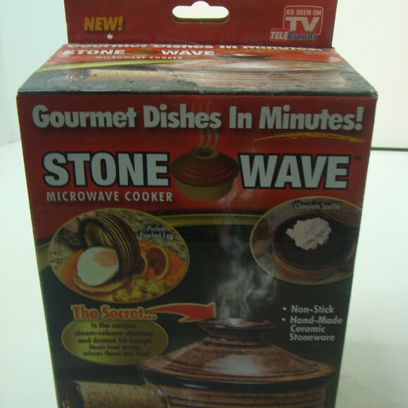 Stone Wave Microwave Cooker Non-Stick Ceramic Stoneware As Seen On TV - Picture 1 of 9